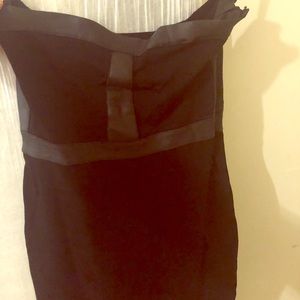 Strapless black dress